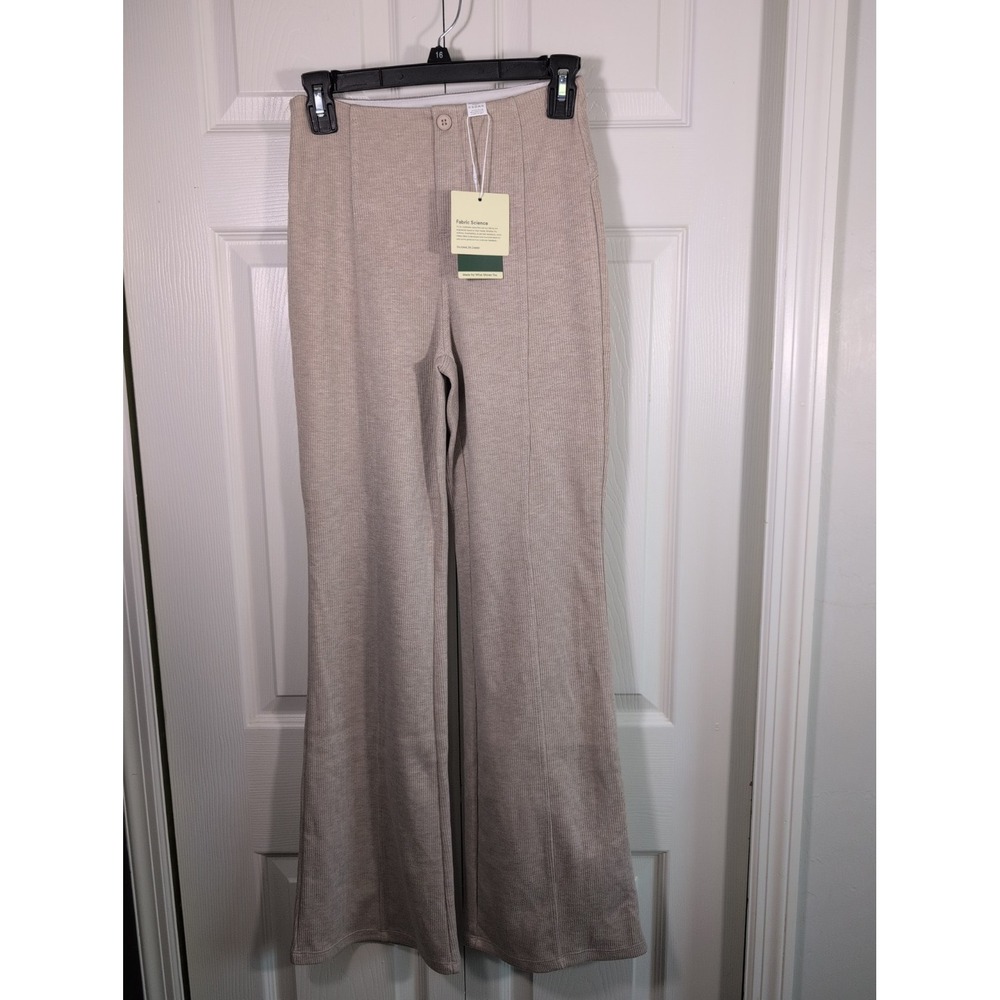 Halara Women's Beige High Waisted Flared Yoga Pants/Leggings - size Xs
